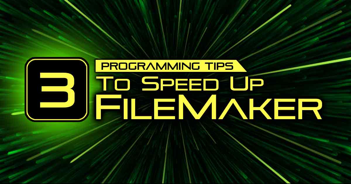Speed Up FileMaker
